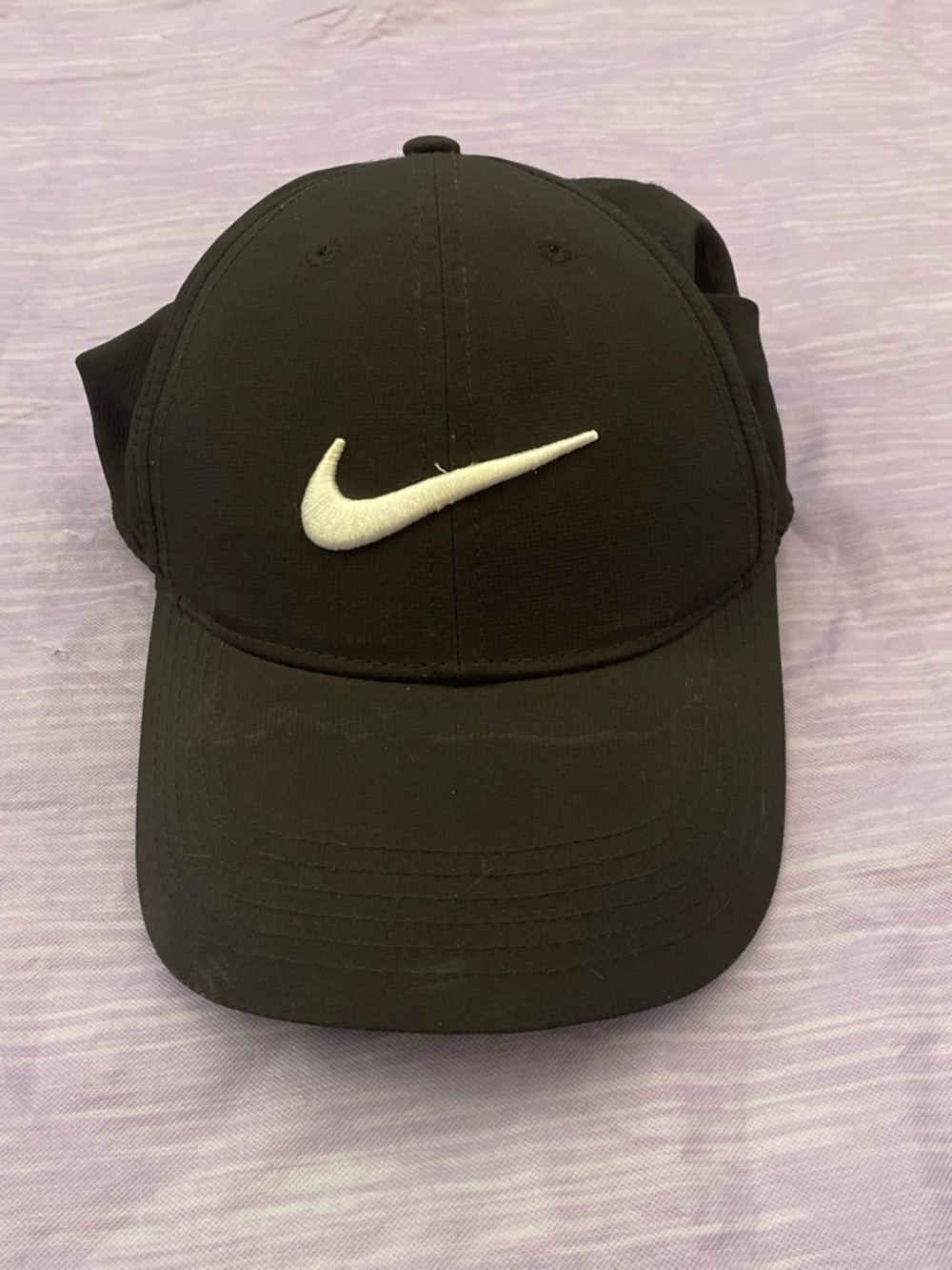 Nike Black Baseball Cap with White Swoosh